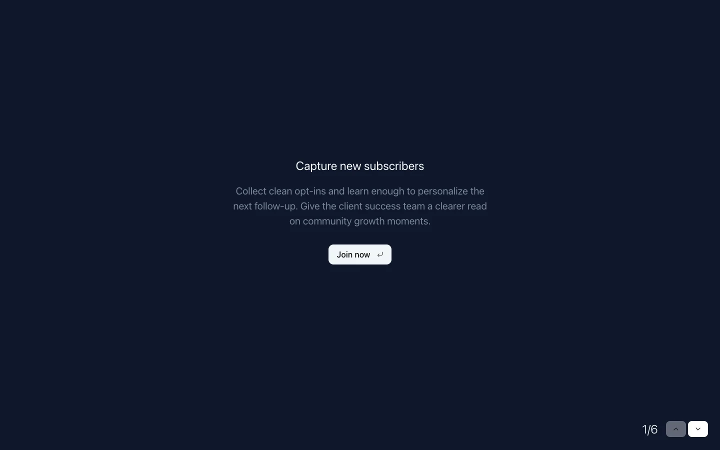 Community Growth Signup Form preview