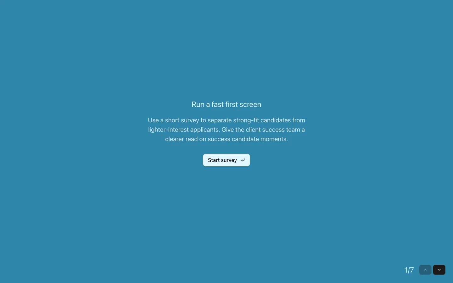 Success Candidate Screening Survey preview