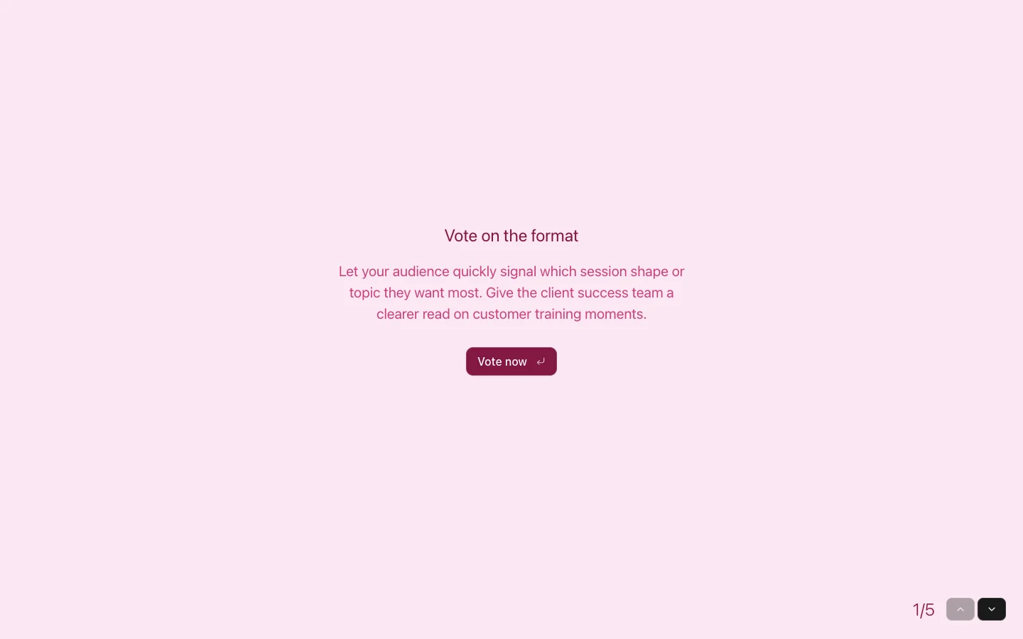 Customer Training Session Poll preview