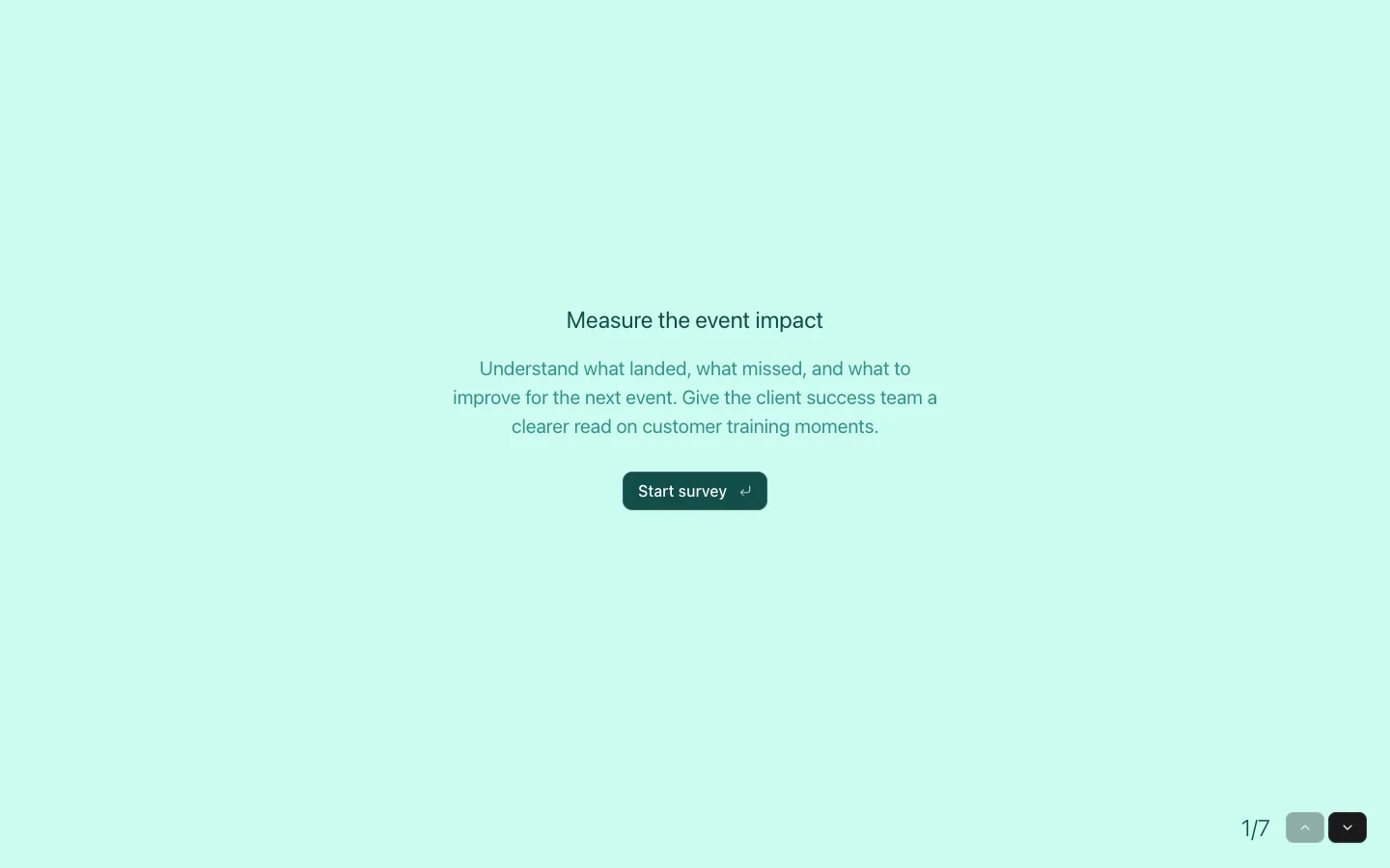 Customer Training Event Survey preview