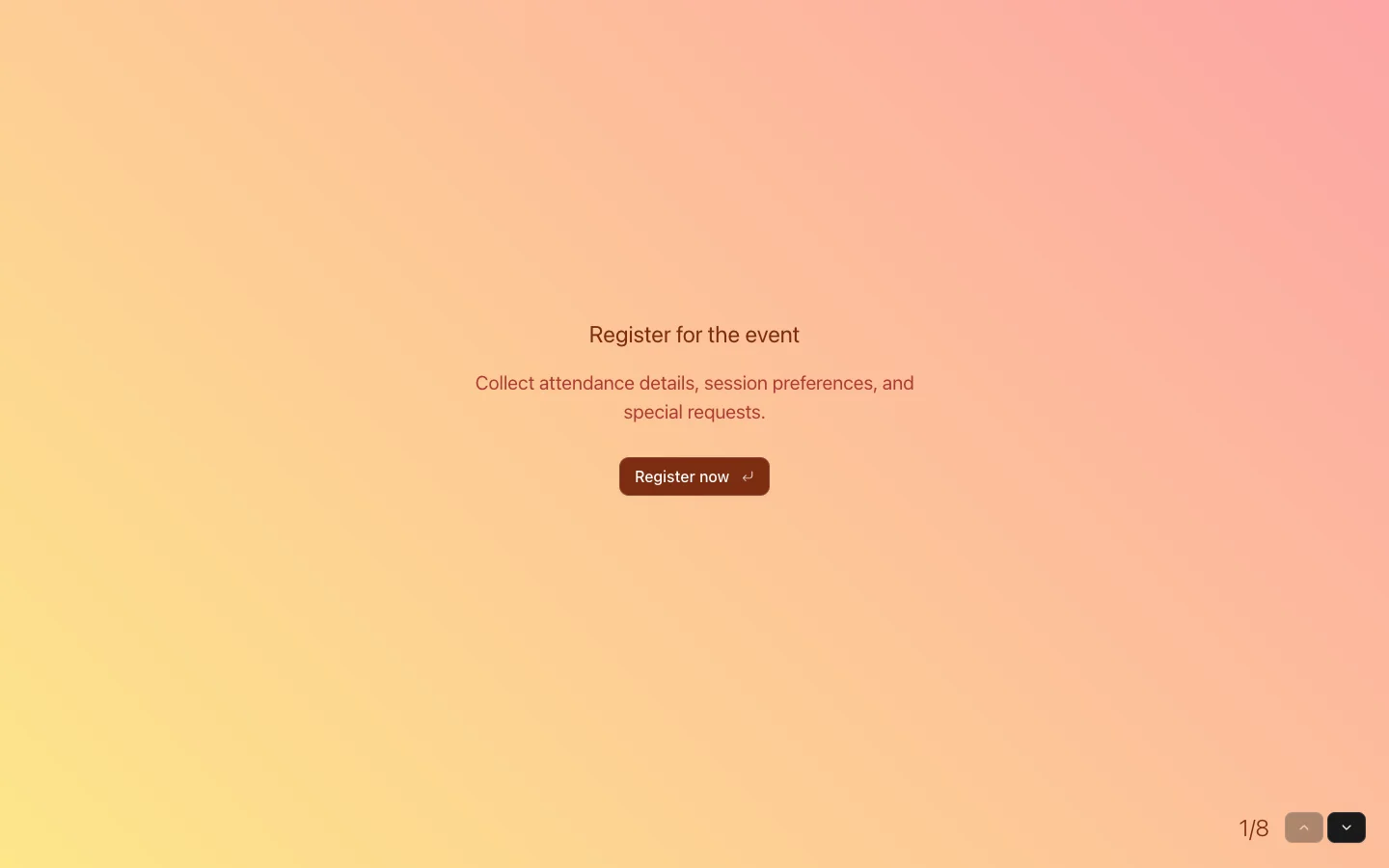 Event Registration Form preview