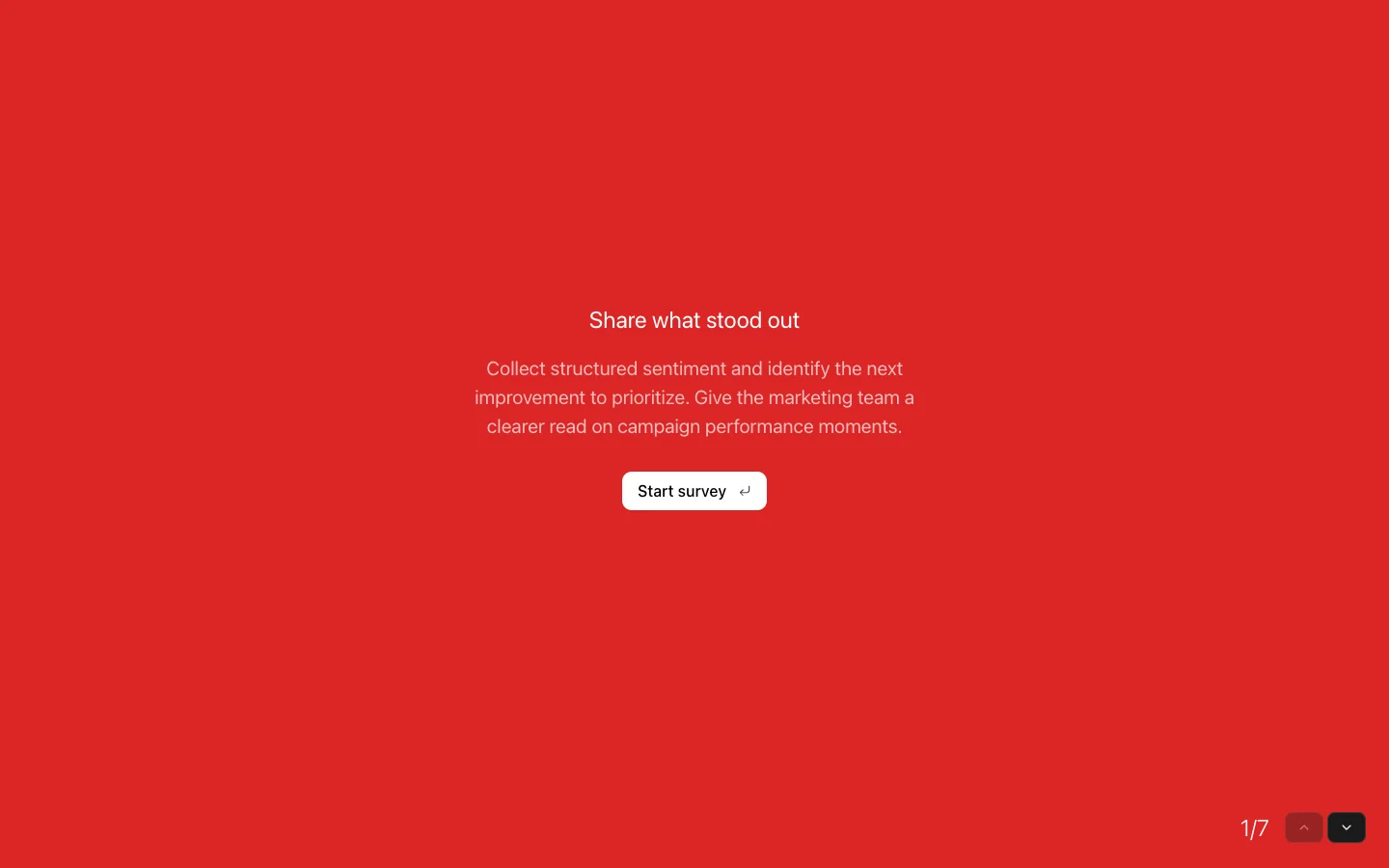 Campaign Performance Feedback Survey preview