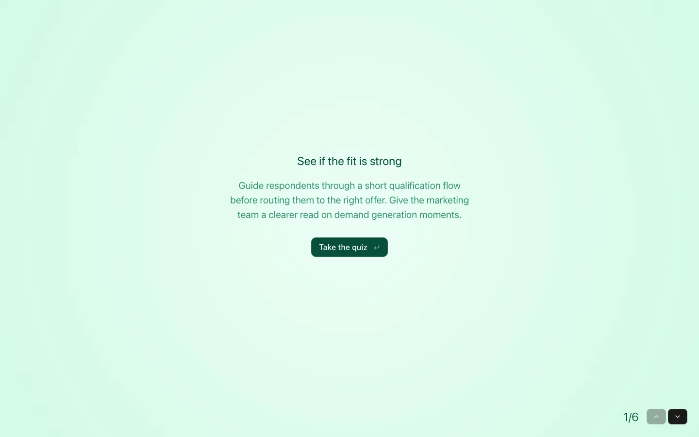 Demand Generation Qualification Quiz preview