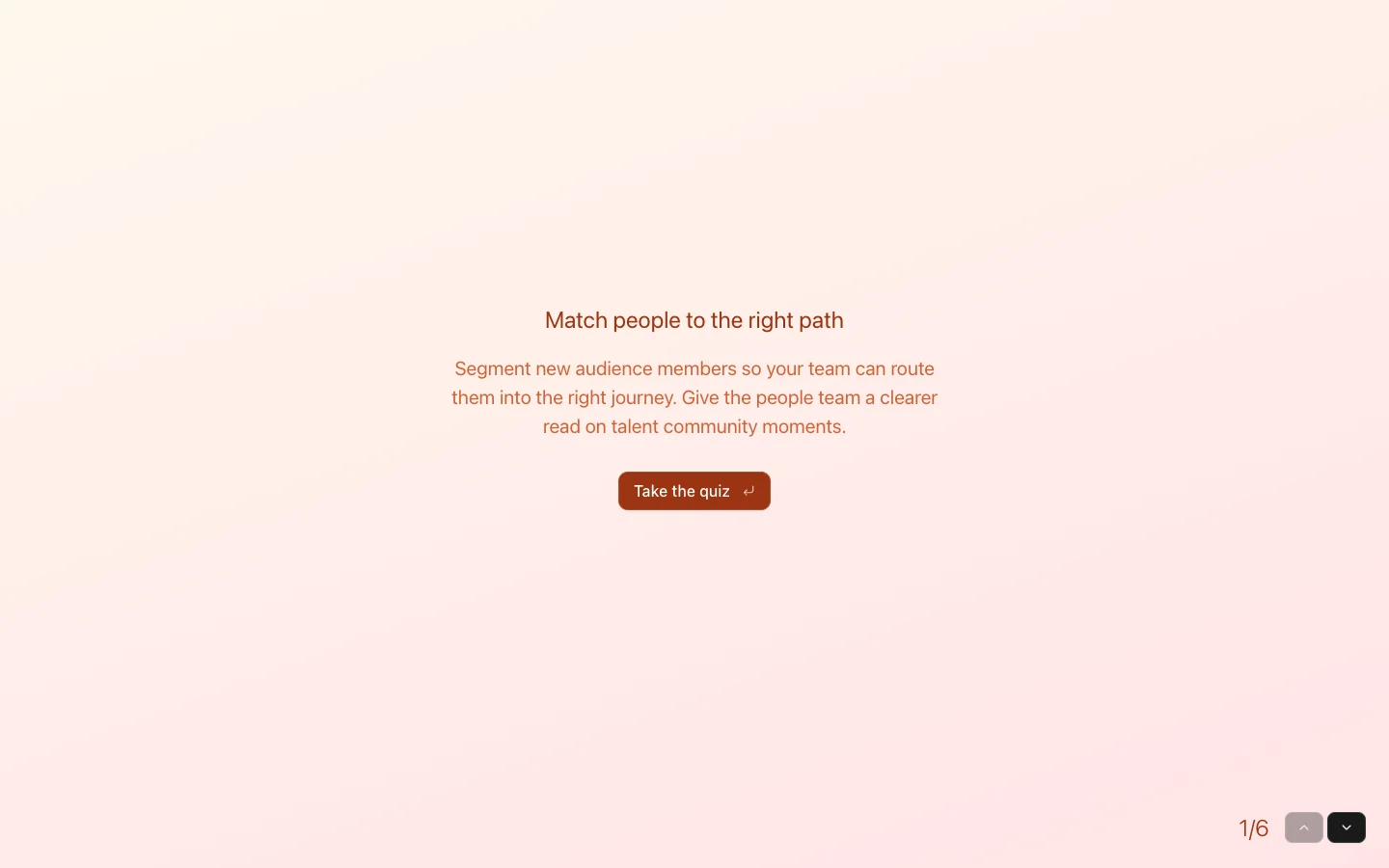 Talent Community Segmentation Quiz preview