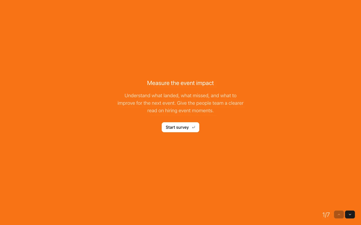 Hiring Event Event Survey preview