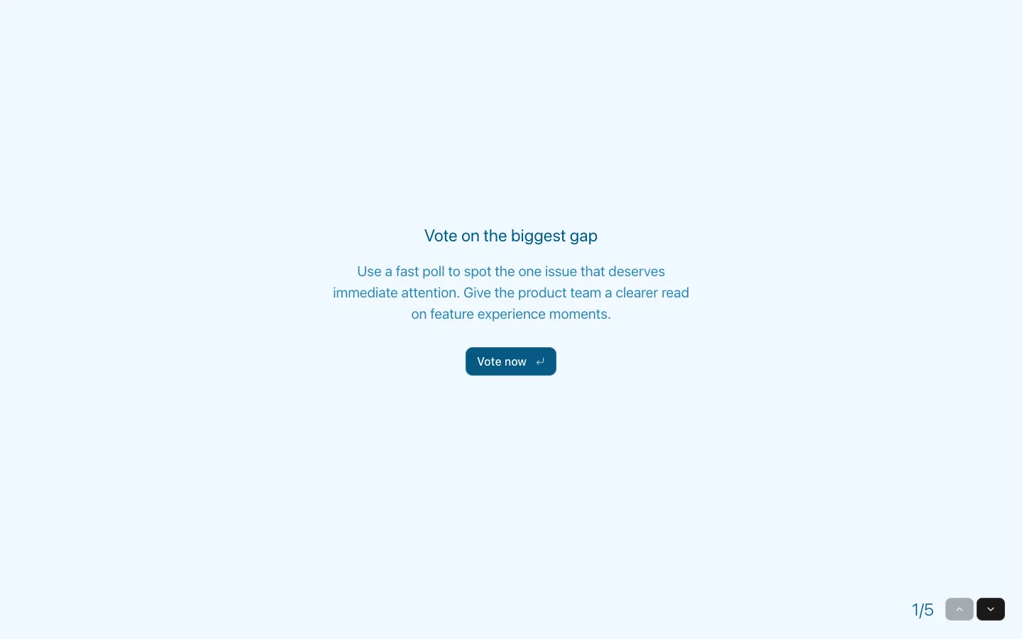 Feature Experience Sentiment Poll preview