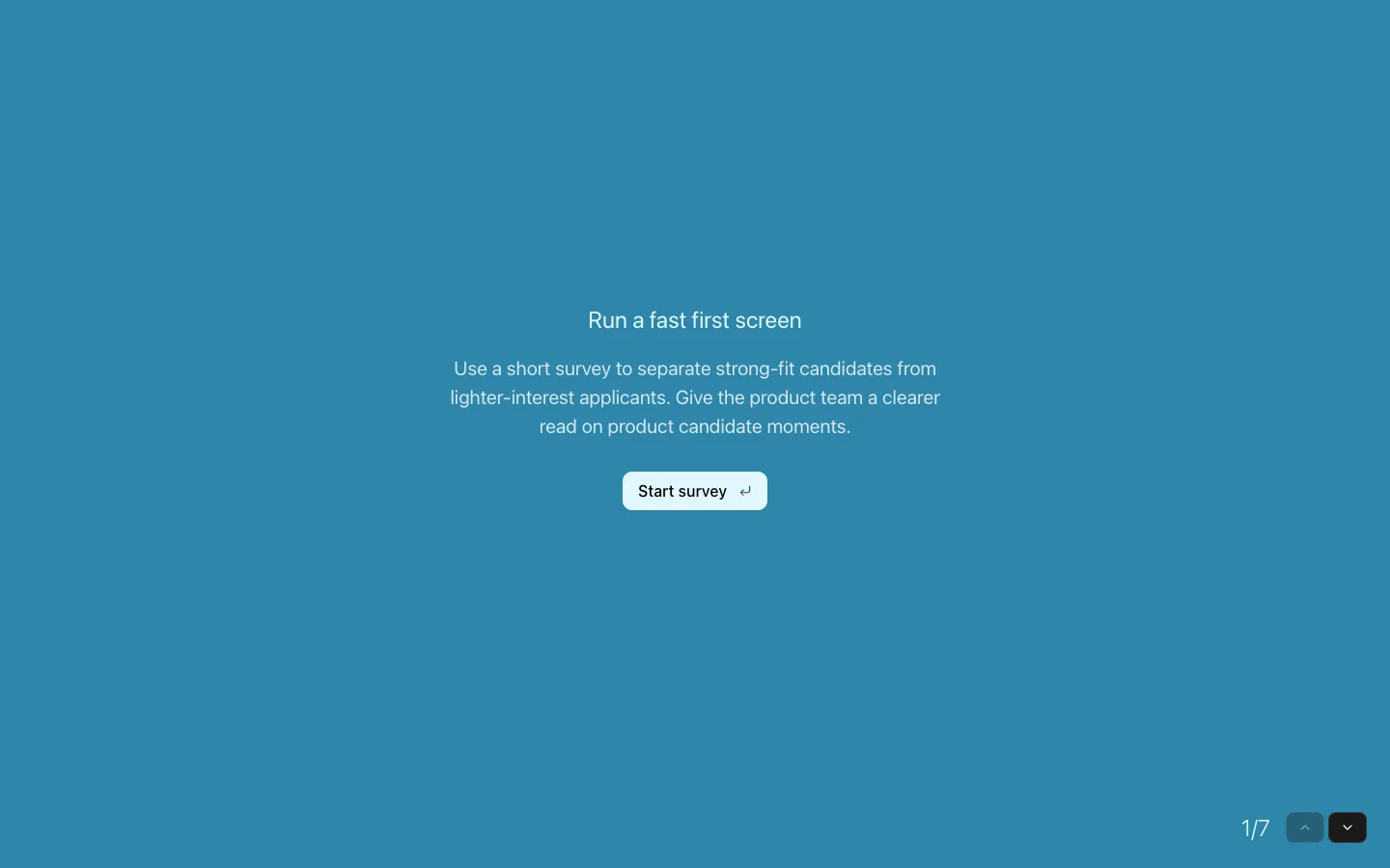Product Candidate Screening Survey preview