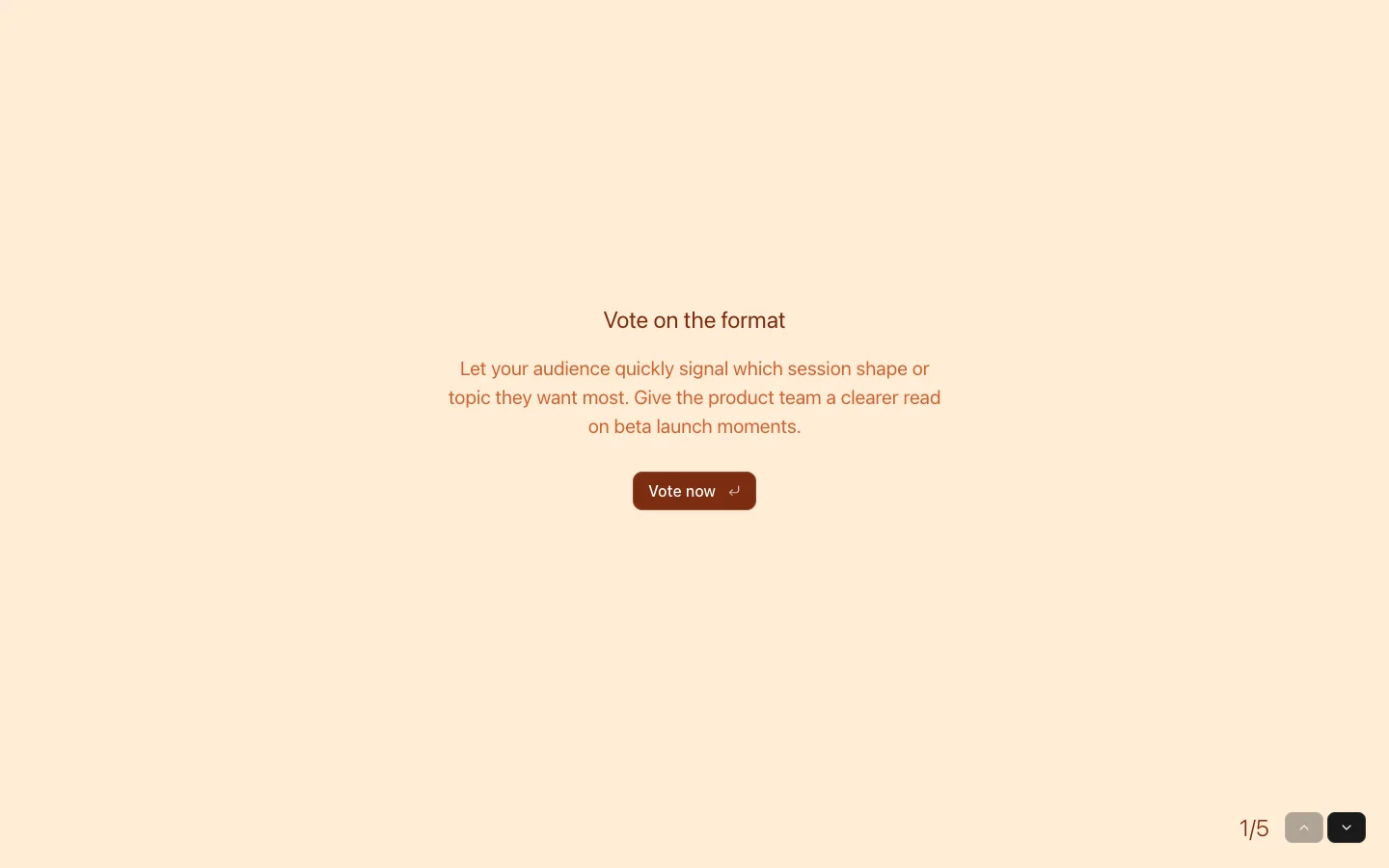 Beta Launch Session Poll preview