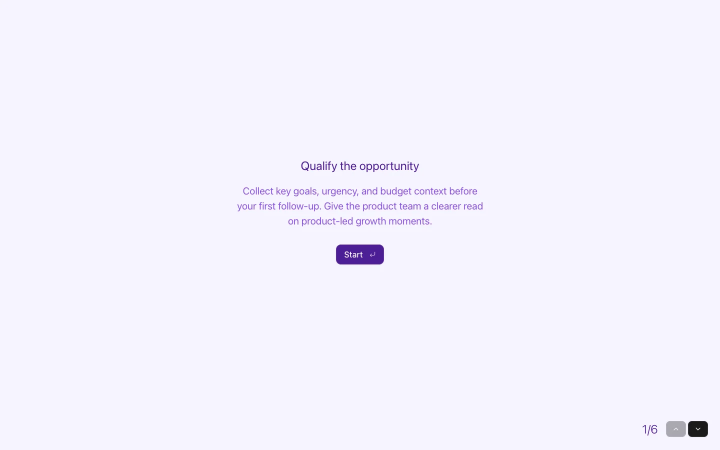 Product-Led Growth Discovery Form preview