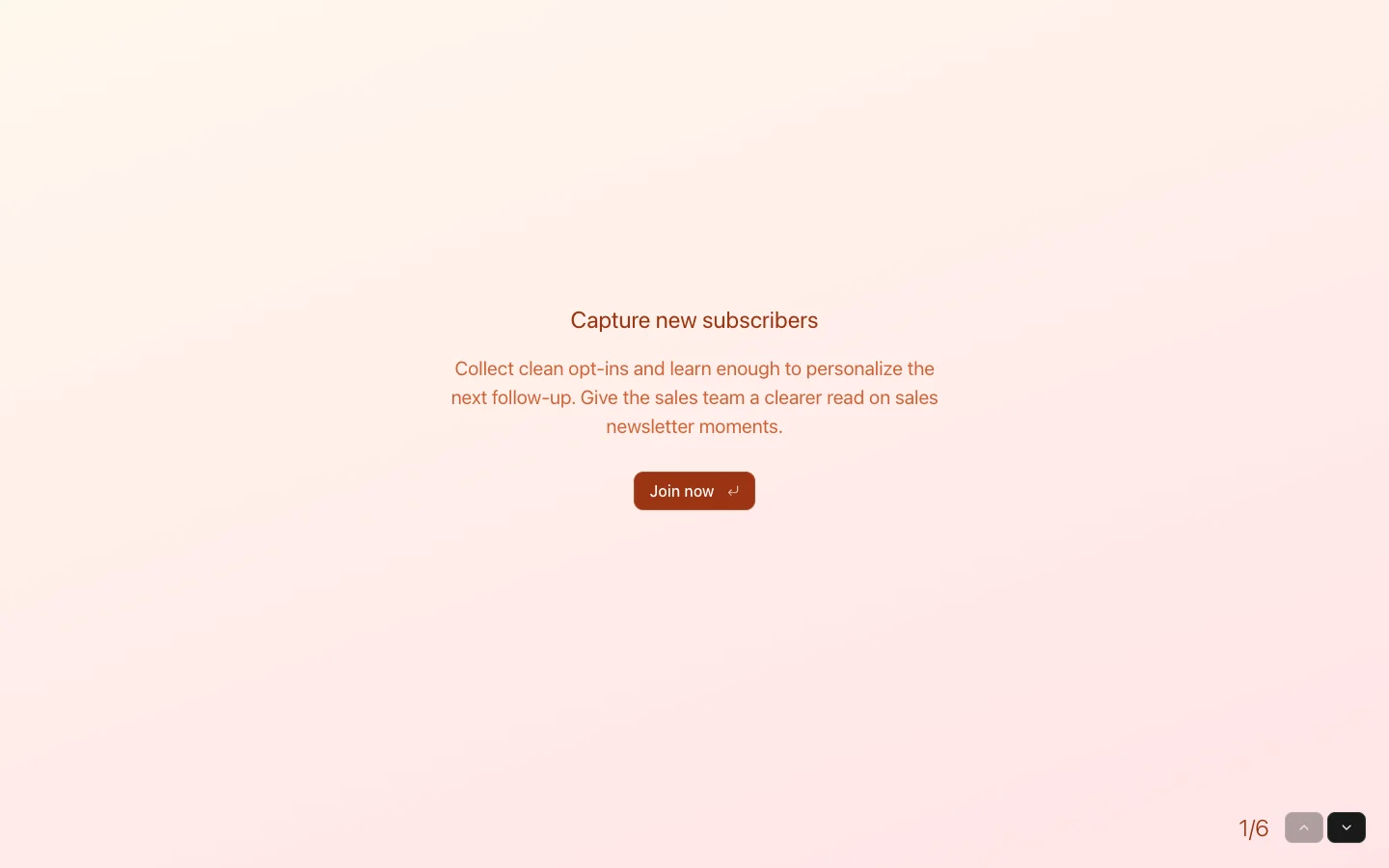 Sales Newsletter Signup Form preview