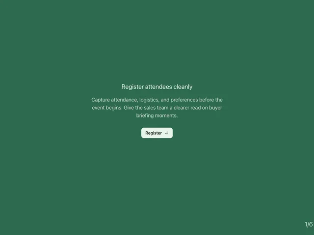 Buyer Briefing Registration Form preview